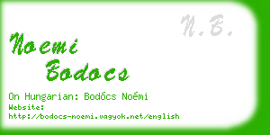 noemi bodocs business card